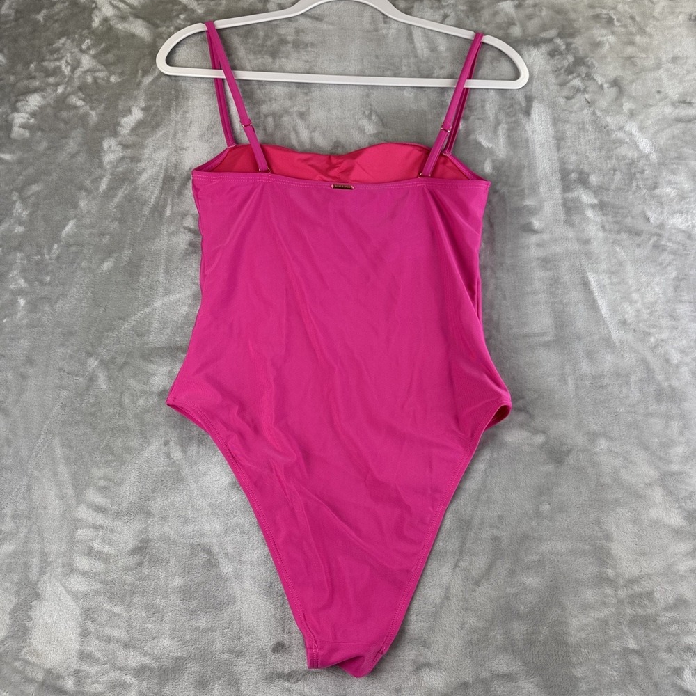Relleciga Italy One Piece Swimsuit Women's M Hot Pink Cheeky Bandeau Sexy (1211) - Picture 4 of 10
